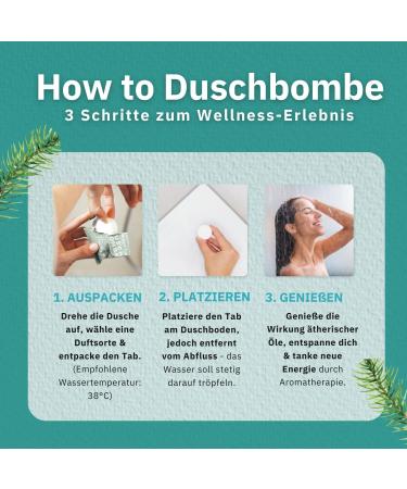 Waltz 7 Spruce Shower Bombs Set | Natural Essential Oils | Vegan Aromatherapy & Relaxation Gifts | Wellness in the Bathroom - Buy Online on GoSupps.com