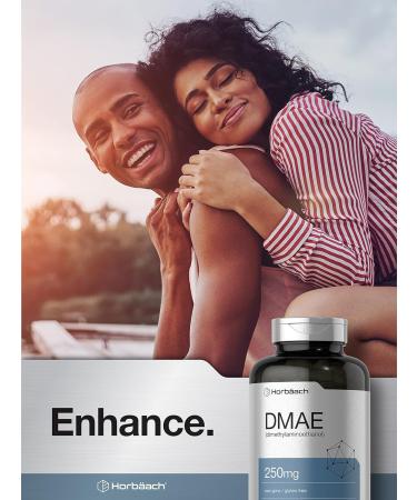 Buy Horbaach DMAE Supplement 250mg | 200 Capsules | Non-GMO Gluten Free | Boost Mental Clarity & Focus - Buy Online on GoSupps.com