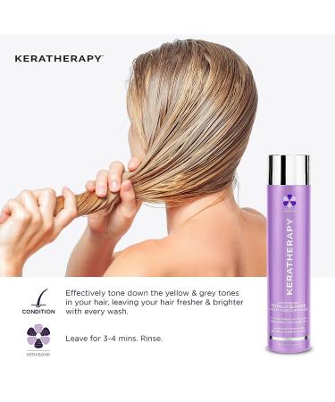 KERATHERAPY Blonde Violet Toning Leave-in Spray 3.7 fl. oz - Leave In Hair Protectant for Blonde, Highlighted, Silver & Gray Hair - Sulfate & Paraben Free - Buy Online on GoSupps.com