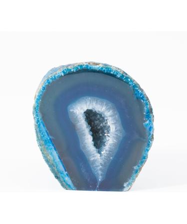 Blue Agate Geode: Stunning Natural Crystal for Home Decor - Buy Online on GoSupps.com
