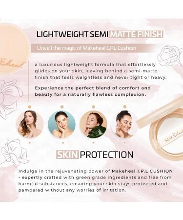 Buy Makeheal 1.P.L Cushion SPF 40 PA++ - Blemish Concealer Redness Reducer All-Day Coverage Lightweight Semi Matte Finish - Korean Beauty (21N - Clarity) - International Shipping Available - Buy Online on GoSupps.com