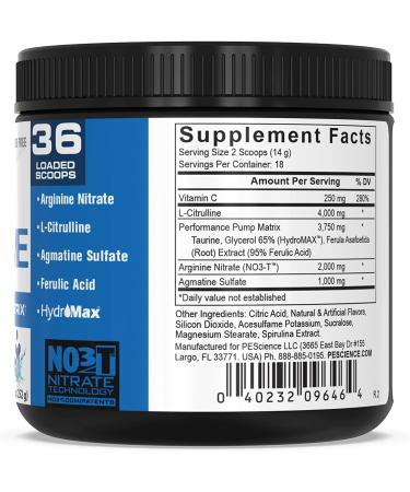 Buy PEScience High Volume Supreme Nitric Oxide Matrix - Blue Frost 8.9 oz | Boost Workout Performance - Buy Online on GoSupps.com