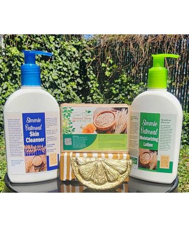 Buy Simmie Oatmeal Combo (Soap Cleanser Moisturizing Lotion) 5.33 Fl Oz (Pack of 3) | International Shipping Available - Buy Online on GoSupps.com