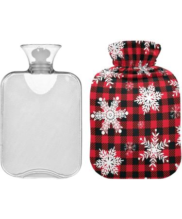 Snowflakes Christmas Hot Water Bottle 2L | Pain Relief Heating Bottle for Cramps | International Shipping Available - Buy Online on GoSupps.com