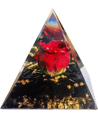 VNSTKWW Moonstone Orgone Pyramid - Crystal Energy Tower for Reiki Chakra Healing - Black Flower of Life Orgonite Pyramid - Buy Online on GoSupps.com