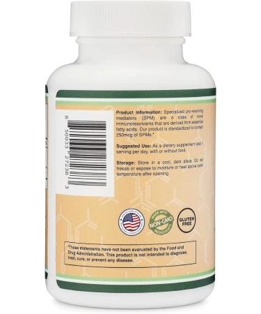 SPM Max (Specialized Pro-Resolving Mediators) 120 Softgels 500mg (Only Product Standardized and Third Party Tested to Contain Active SPMs Check The Supplement Fact Panel) by Double Wood - Buy Online on GoSupps.com