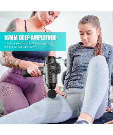 YOSSOA Massage Gun for Athletes - Deep Tissue Therapy for Pain Relief - 20 Speed & 6 Heads Handheld Massager in Gray - Buy Online on GoSupps.com