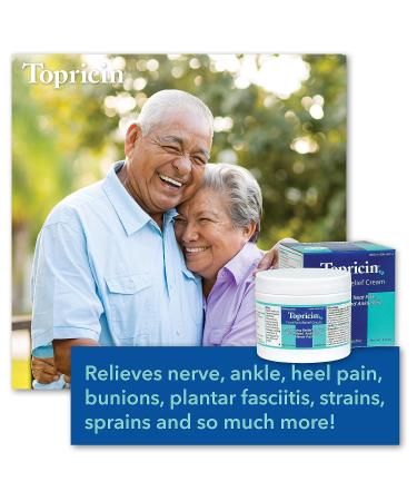 Topricin Foot Pain Relief Cream 4oz - Soothes Aches & Pains, Natural Formula - Buy Online on GoSupps.com
