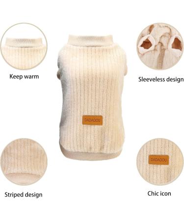 YAODHAOD Dog Sweater | Plush Soft Thick Warm Coat for Winter Dogs & Cats - Apricot Size L Gray - Buy Online on GoSupps.com