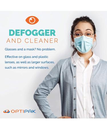 OPTIPAK Anti-Fog Wipes for Glasses, Binoculars, Face Shields - 150 Count - Prevents Fogging on Eyewear, Mirrors, Lenses - Pack of 1 - Buy Online on GoSupps.com