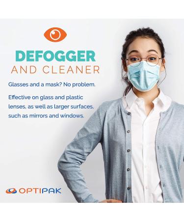 OPTIPAK Anti Fog Spray for Glasses - Defogger Cleaner with Microfiber Cloth | 60ml/2oz - Buy Online on GoSupps.com