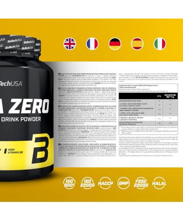 Biotechusa BCAA Zero - Vegan 6g Amino Acid Powder | Sugar-Free Lactose-Free Gluten-Free | 700g Peach Iced Tea Flavor - Boost Your Workout! - Buy Online on GoSupps.com