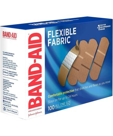 Band-Aid Flexible Fabric Adhesive Bandages - 100 Count - Buy Online on GoSupps.com