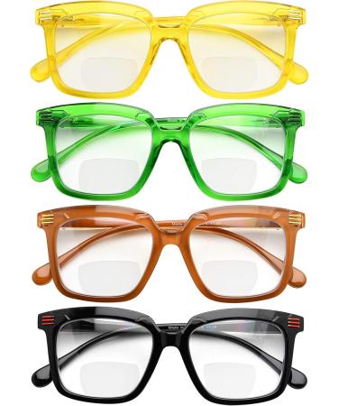 Eyekepper 4 Pack Bifocal Reading Glasses - Oversized Progressive Lenses for Women | Quality 1.0x Mix Set Online - Buy Online on GoSupps.com