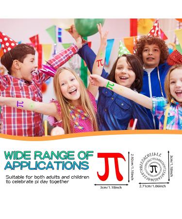 300 Pcs Pi Day Symbol Temporary Tattoos - Math Party Supplies for Kids and Classroom Decorations (Style-A) - Buy Online on GoSupps.com