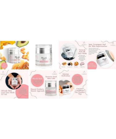 Miracle Skin Facial Mask 1.7 Oz - Hydrating Face Masks with Beeswax Avocado Oil & Pumpkin - Exfoliate & Revitalize Your Skin - Buy Online on GoSupps.com