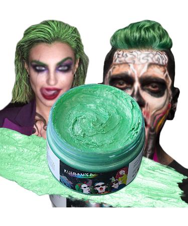 RUIBAVYA Green Hair Dye Wax Temporary Dye Gel Washable DIY for Halloween Christmas Parties Cosplay