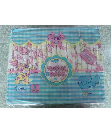 LittleForBig Printed Adult Brief Diapers for ABDL - Vintage Baby LL - 10 Pack (Blue) - Best Comfort & Discretion for Adult Baby Lovers - Buy Online on GoSupps.com