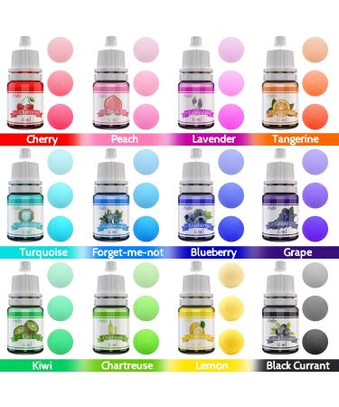 12 Color Bath Bomb Soap Dye - Skin Safe Food Grade Coloring for Soap Making - Natural Liquid Colorant for DIY Supplies Kit - Crafts & Slime - Instructions Included - Buy Online on GoSupps.com