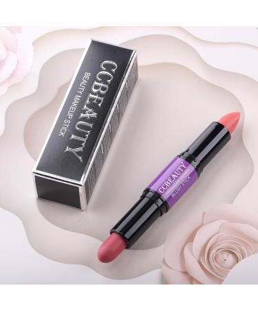 CCbeauty Dual-Ended Cream Blush Stick Blusher - Peach/Mauve Shade | Cheek & Lip Tint 2-in-1 Face Blushing Duo Stick for Smooth Matte & Dewy Finish - Lightweight & Buildable Color | 1 Pack - Buy Online on GoSupps.com