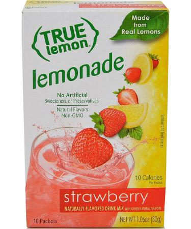 True Citrus True Lemon Strawberry Lemonade â€“ 10 Packets (1.06 oz) | Refreshing Drink Mix - Buy Online on GoSupps.com