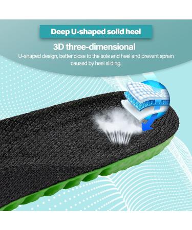 WLLHYF Shock Absorption Arch Support Insoles - Men Women, US 5-6/7-8 - Relieve Foot Pain, Comfortable & Cropable Sports Inserts - Buy Online on GoSupps.com