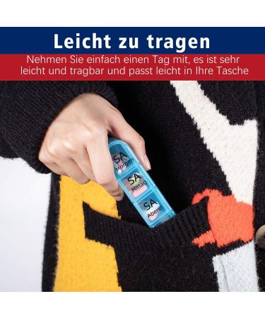 Doruimi 7-Day Tablet Box - Weekly Pill Organizer with Large Compartments & Easy Open Design for Kids & Seniors - Olive Green - Buy Online on GoSupps.com