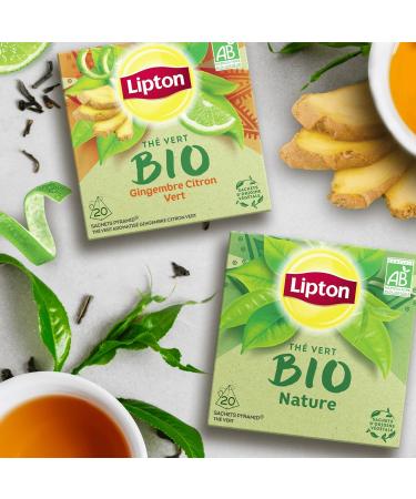  Lipton Lipton Organic Green Tea Ginger & Lime Rainforest Alliance Certified 240 Bags (Pack of 12 x 20 Bags) - Buy Online on GoSupps.com