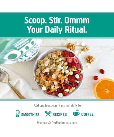 Om Mushrooms Fit Certified Organic Mushroom Powder - 7.05 oz (200g) | 100% Pure Superfood - Buy Online on GoSupps.com