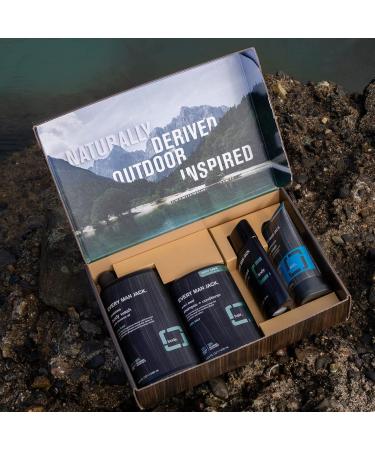 Every Man Jack Sea Salt Body Set - Men's Bath & Body Gift Set | Clean Ingredients Refreshing Scent Body Wash 2-in-1 Shampoo Deodorant & Face Wash - Buy Online on GoSupps.com
