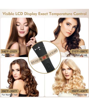 5 in 1 Beach Waver & Straightener Set - Interchangeable Barrels Instant Heat LED Display - Hot Tools for Effortless Styling - Buy Online on GoSupps.com
