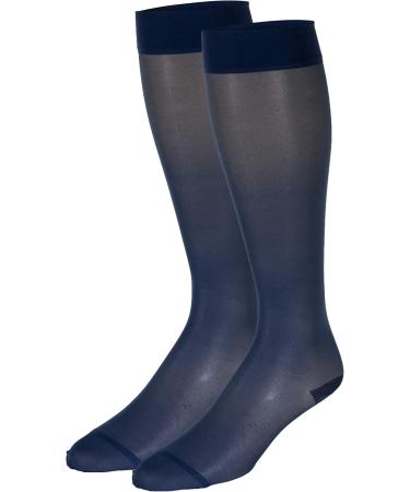 Buy Truform Sheer Compression Stockings 15-20 mmHg Knee High Blue 2X-Large - Pack of 2 | International Shipping Available - Buy Online on GoSupps.com