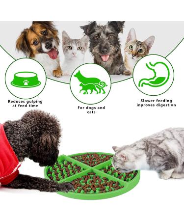 Dog Lick Treat Mat - Slow Feeder & Calming Mat for Anxiety Relief - Green - Buy Online on GoSupps.com