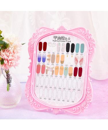 Niceneeded UV Gel Nail Polish Display Card - Pink Nail Art Practice Design Book & Fake Tips for DIY Nail Studios - Buy Online on GoSupps.com