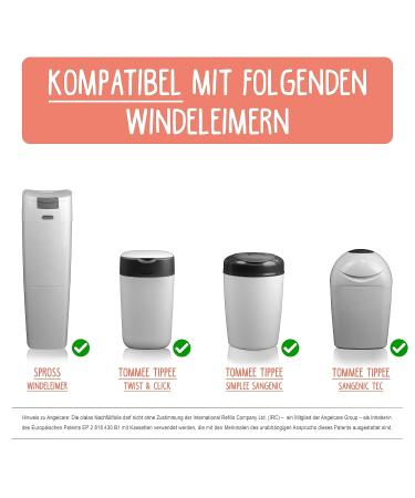 Olalao 4-Pack Refill Film for Diaper Pail | Compatible with Tommee Tippee Twist & Click Spross Littycat | International Shipping - Buy Online on GoSupps.com