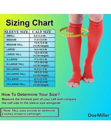 Doc Miller Open Toe Compression Socks 20-30mmHg Support | XX-Large - Buy Online on GoSupps.com