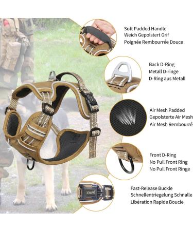 Buy Heele Dog Crockery & Adjustable Harness for Medium Dogs - Reflective Brown Dishes & Chest Harness | Best Quality International Shipping - Buy Online on GoSupps.com