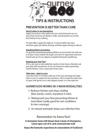GurneyGoo - Chafe & Blister Prevention | Antibacterial Formula | Long-lasting Protection in Extreme Conditions | Top Reviews - Buy Online on GoSupps.com