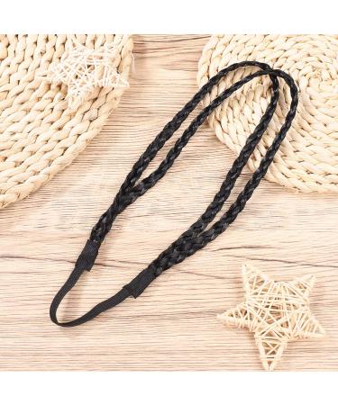 Lurrose 4PC Elastic Braided Hair Bands | Double Braided Twisted Head Wraps for Women & Girls | Random Colors - International Shipping Available - Buy Online on GoSupps.com