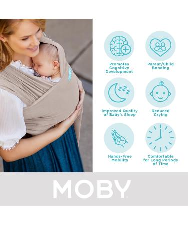 Moby Wrap Baby Carrier | Element | Baby Wrap Carrier for Newborns & Infants | #1 Baby Wrap | Baby Gift | Keeps Baby Safe & Secure | Adjustable for All Body Types | Perfect for Mom & Dad | Taupe - Buy Online on GoSupps.com