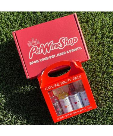 PetWineShop Cat Wine Pawty Pack - Catnip Wine Set for Cats & Kittens - Buy Online on GoSupps.com