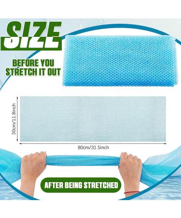 Skylety 10-Piece African Exfoliating Net Sponges - Long Body Scrubber for Daily Shower - 10 Colors - Buy Online on GoSupps.com