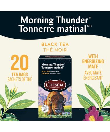 Celestial Seasonings Morning Thunder Black Tea Caffeinated 20 Tea Bags Box 6-Pack - Buy Online on GoSupps.com