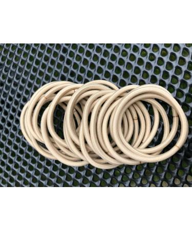 WROLY 4mm Elastic Hair Bands for Women and Girls - Beige 50-Pcs - Buy Online on GoSupps.com