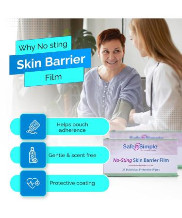 Safe n' Simple No Sting Skin Prep Wipes - 25 Ostomy Barrier Film Wipes - Buy Online on GoSupps.com