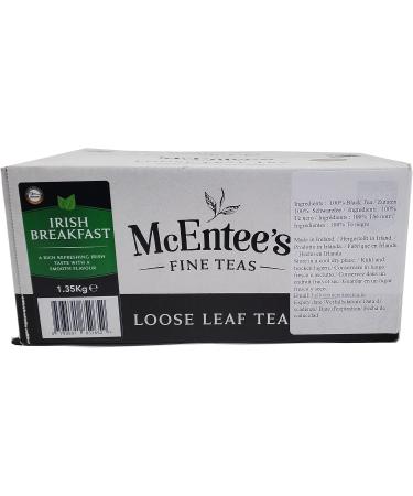  McEntee's Tea McEntee's Irish Breakfast Tea - Catering 1.35 kg - 600 cups - AWARD-WINNING AND BLENDED IN IRELAND. STRONG & CITRUS. A traditional Irish blend of loose-leaf Ceylon and Assam teas. - Buy Online on GoSupps.com