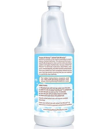 Jetted Tub Miracle - Whirlpool & Jacuzzi Jet Cleaner - 32oz Natural Solution - 8 Cleanings - Spa & Bath System Cleaner - Smells Great - Buy Online on GoSupps.com