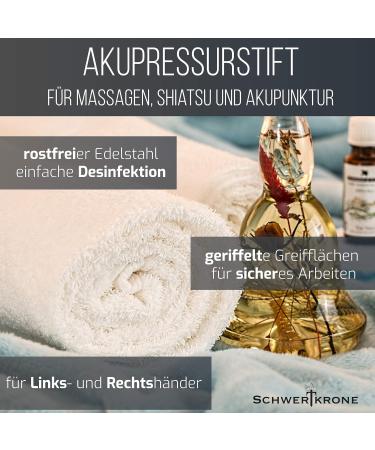 Sword Crown Acupuncture Pen - Stainless Steel Multi-Functional Acupressure & Massage Tool (13cm 3/7mm Ball Diameter) - Buy Online on GoSupps.com