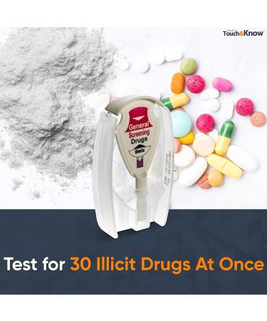 TouchKnow Multi Drug Test Kit - 30 Substance General Screening with Instant Results for Concerned Parents, Caregivers - Easy Home Drug Identification - Buy Online on GoSupps.com