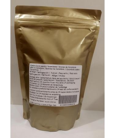Nick Of Time Indian Spice | Carom Seeds | Sabut Ajwain from Andhra Pradesh (400g | 14.10 oz) - Buy Online on GoSupps.com